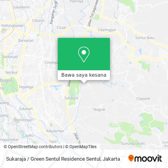 Peta Sukaraja / Green Sentul Residence Sentul