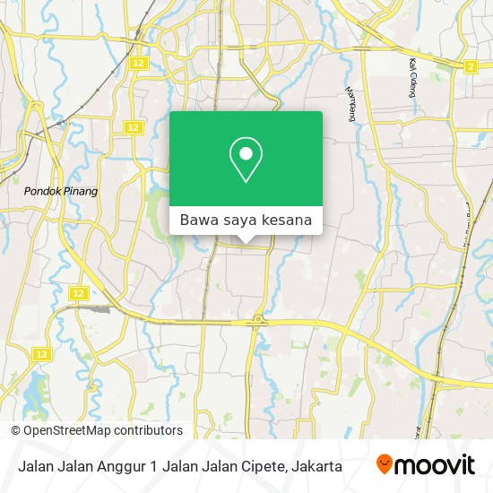 Peta Jalan Jalan Anggur 1 Jalan Jalan Cipete