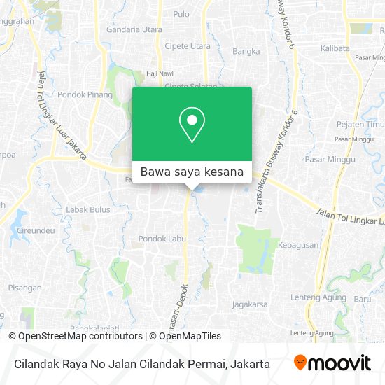 Peta Cilandak Raya No Jalan Cilandak Permai