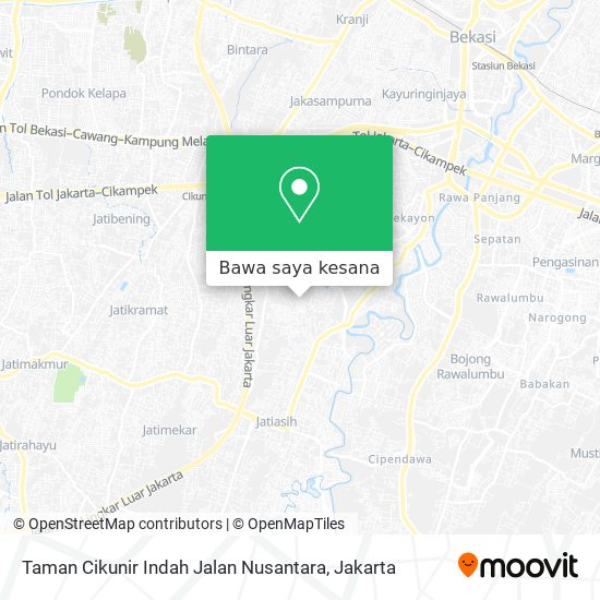 Peta Taman Cikunir Indah Jalan Nusantara