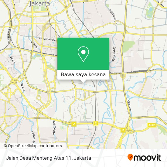 Peta Jalan Desa Menteng Atas 11