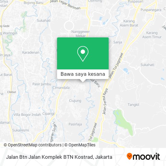 Peta Jalan Btn Jalan Komplek BTN Kostrad