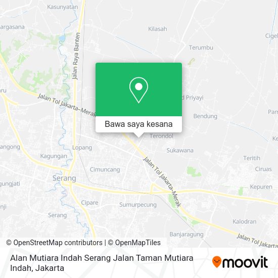 Peta Alan Mutiara Indah Serang Jalan Taman Mutiara Indah, Serang