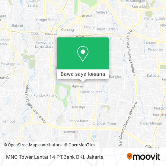 Peta MNC Tower Lantai 14 PT.Bank DKI