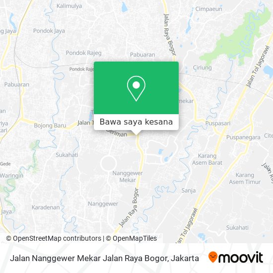 Peta Jalan Nanggewer Mekar Jalan Raya Bogor