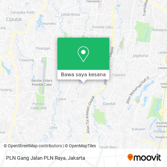 Peta PLN Gang Jalan PLN Raya