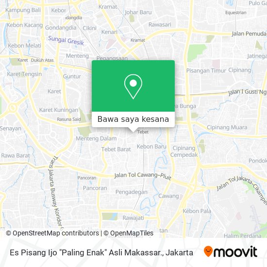Peta Es Pisang Ijo "Paling Enak" Asli Makassar.