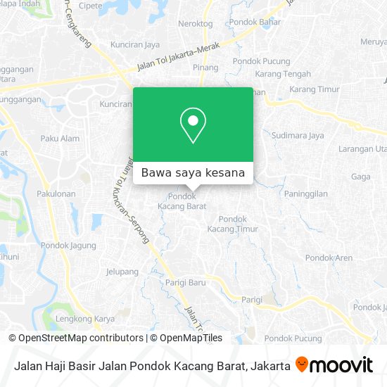 Peta Jalan Haji Basir Jalan Pondok Kacang Barat