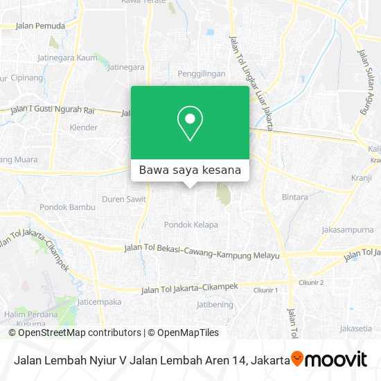 Peta Jalan Lembah Nyiur V Jalan Lembah Aren 14