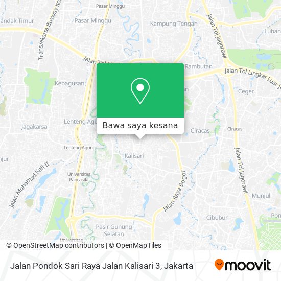 Peta Jalan Pondok Sari Raya Jalan Kalisari 3