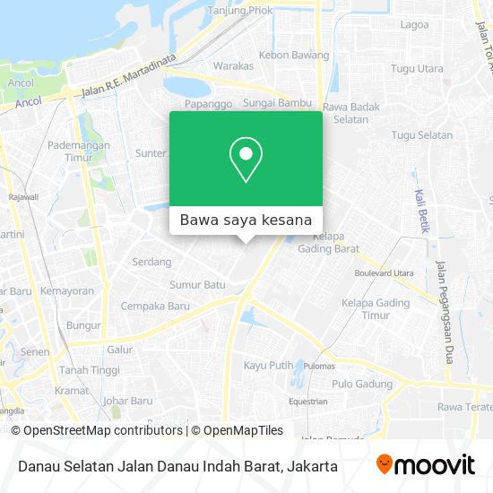 Peta Danau Selatan Jalan Danau Indah Barat
