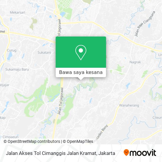 Peta Jalan Akses Tol Cimanggis Jalan Kramat