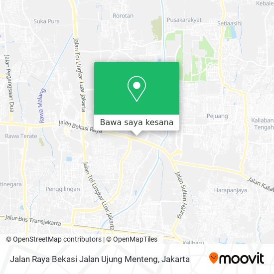 Peta Jalan Raya Bekasi Jalan Ujung Menteng