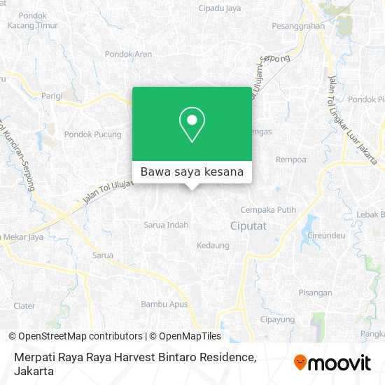 Peta Merpati Raya Raya Harvest Bintaro Residence