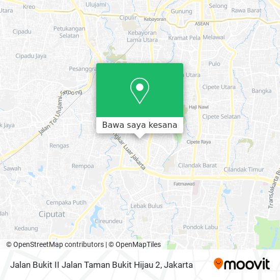 Peta Jalan Bukit II Jalan Taman Bukit Hijau 2