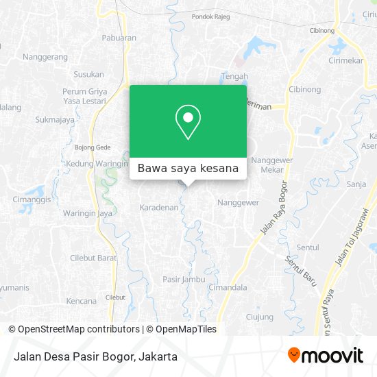 Peta Jalan Desa Pasir Bogor