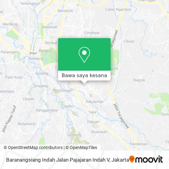 Peta Baranangsiang Indah Jalan Pajajaran Indah V