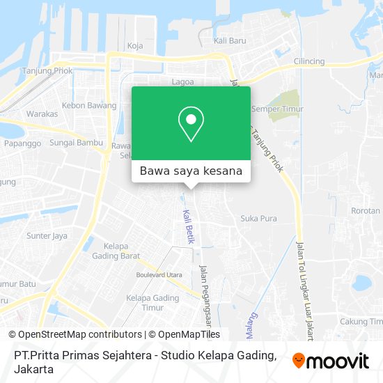 Peta PT.Pritta Primas Sejahtera - Studio Kelapa Gading