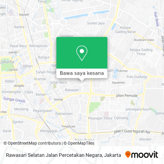 Peta Rawasari Selatan Jalan Percetakan Negara