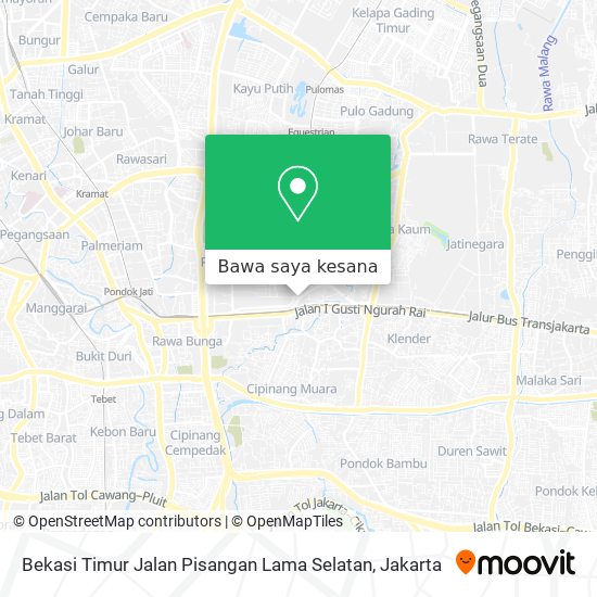 Peta Bekasi Timur Jalan Pisangan Lama Selatan