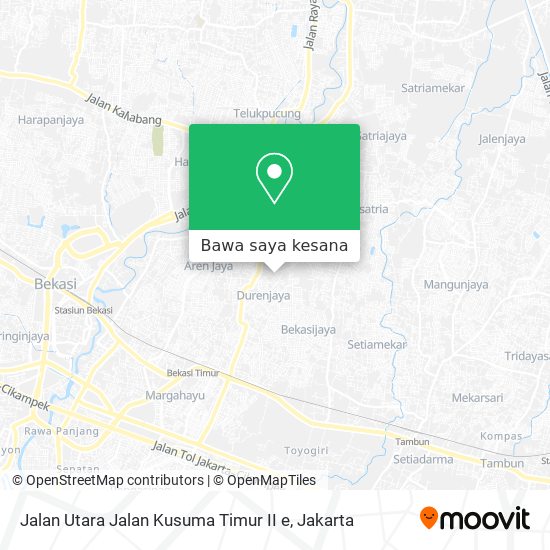 Peta Jalan Utara Jalan Kusuma Timur II e