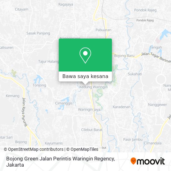 Peta Bojong Green Jalan Perintis Waringin Regency