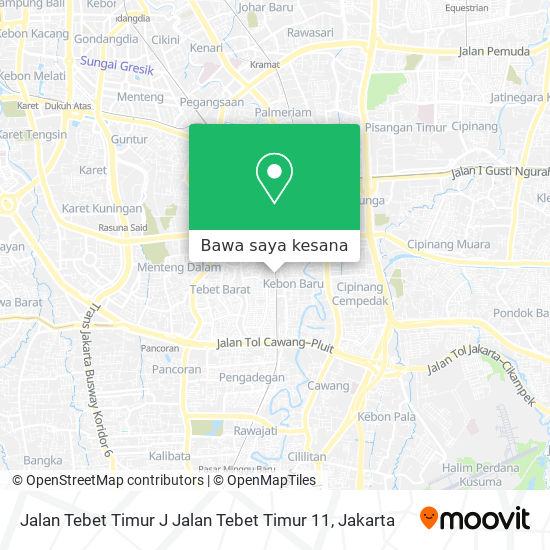 Peta Jalan Tebet Timur J Jalan Tebet Timur 11