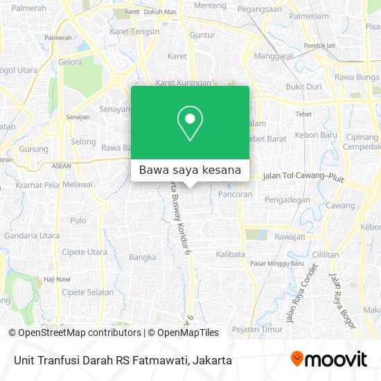 Peta Unit Tranfusi Darah RS Fatmawati