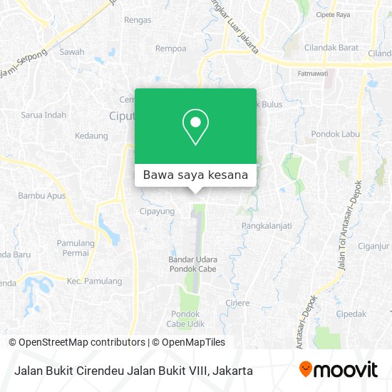 Peta Jalan Bukit Cirendeu Jalan Bukit VIII