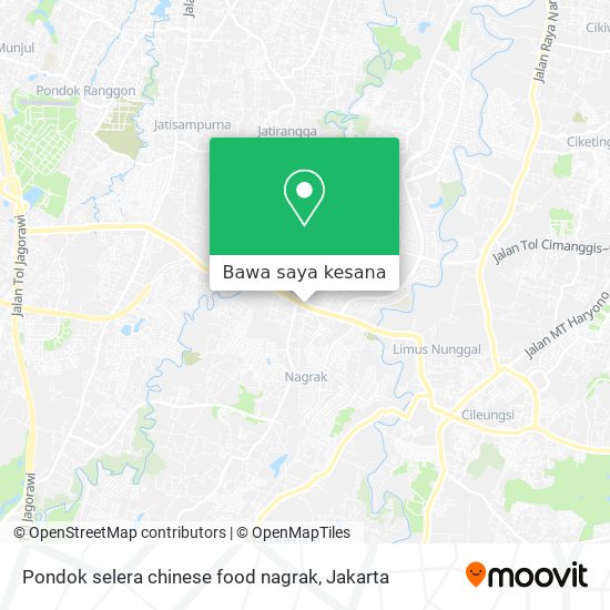 Peta Pondok selera chinese food nagrak