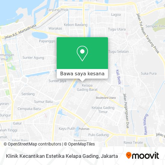 Peta Klinik Kecantikan Estetika Kelapa Gading