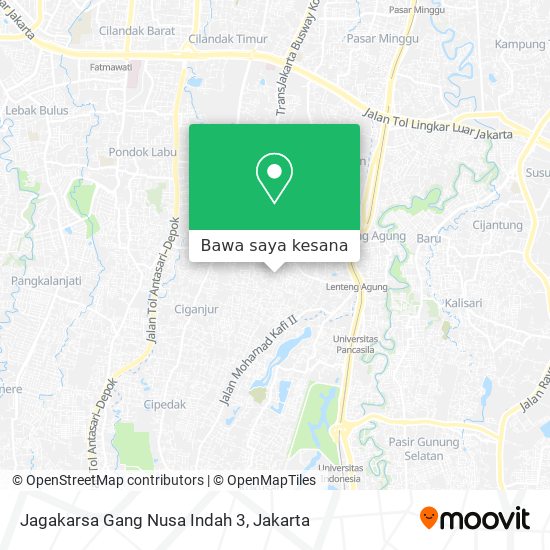Peta Jagakarsa Gang Nusa Indah 3