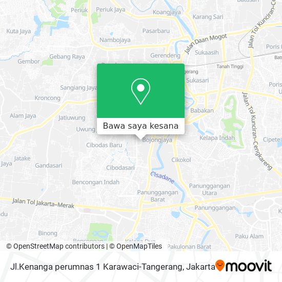 Peta Jl.Kenanga perumnas 1 Karawaci-Tangerang