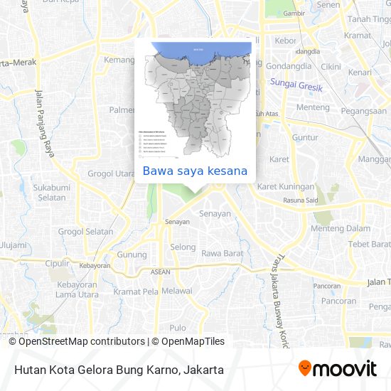 Peta Hutan Kota Gelora Bung Karno