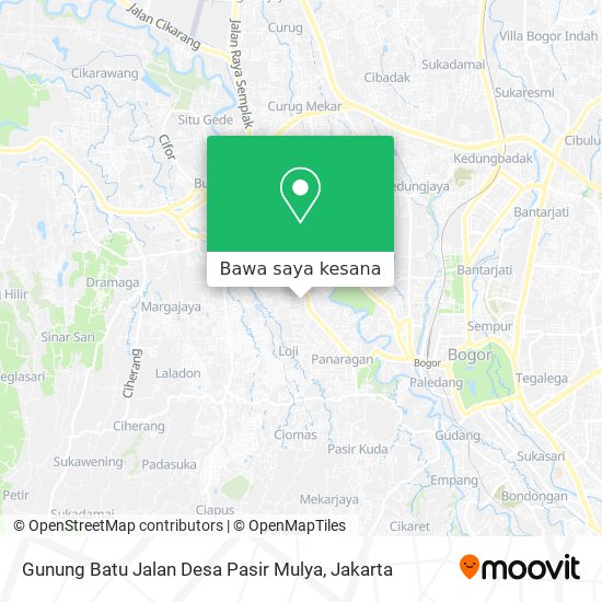 Peta Gunung Batu Jalan Desa Pasir Mulya