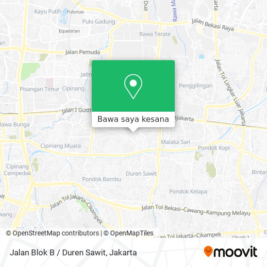 Peta Jalan Blok B / Duren Sawit