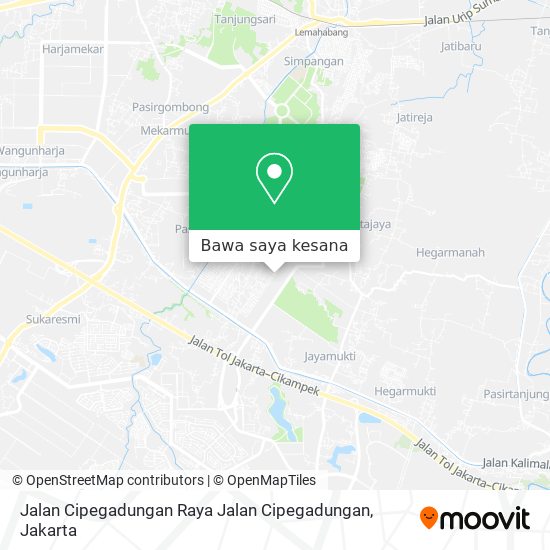 Peta Jalan Cipegadungan Raya Jalan Cipegadungan