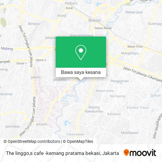 Peta The linggo,s cafe -kemang pratama bekasi