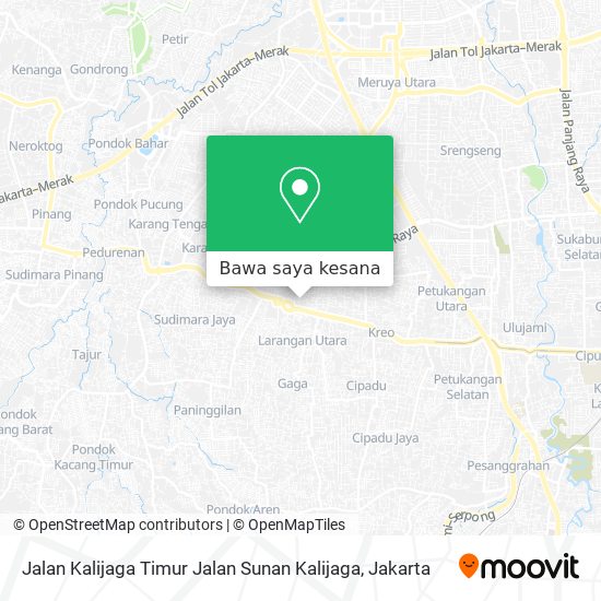 Peta Jalan Kalijaga Timur Jalan Sunan Kalijaga