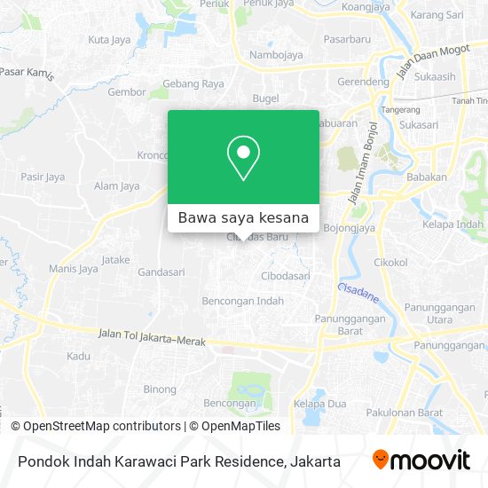 Peta Pondok Indah Karawaci Park Residence