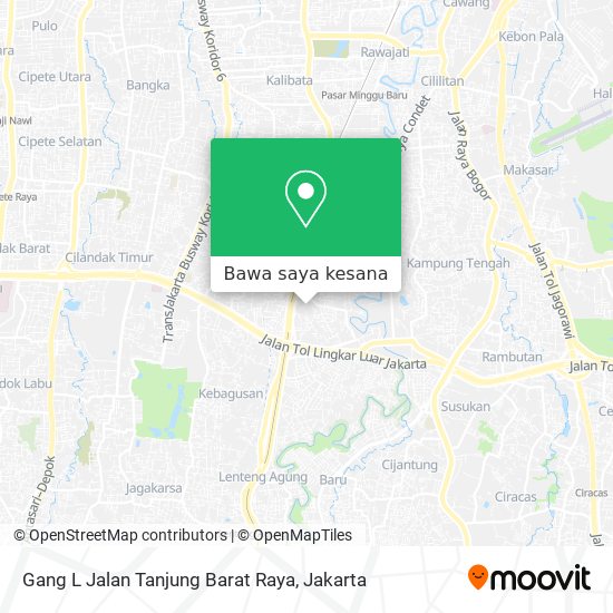 Peta Gang L Jalan Tanjung Barat Raya