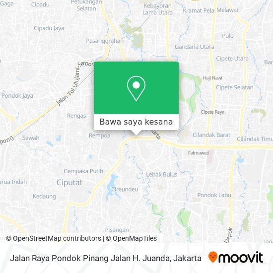 Peta Jalan Raya Pondok Pinang Jalan H. Juanda