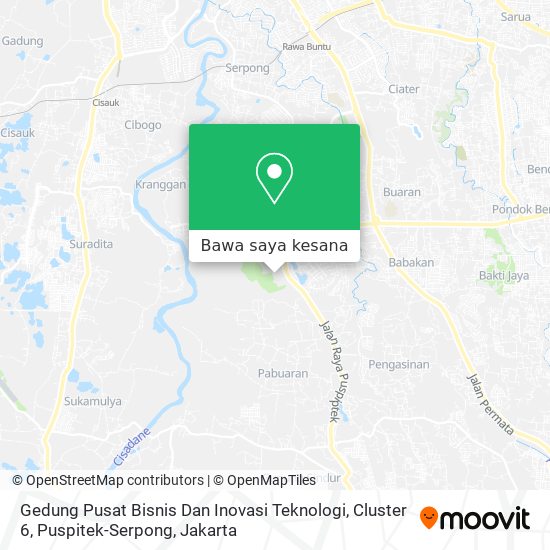 Peta Gedung Pusat Bisnis Dan Inovasi Teknologi, Cluster 6, Puspitek-Serpong