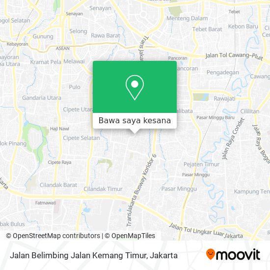 Peta Jalan Belimbing Jalan Kemang Timur