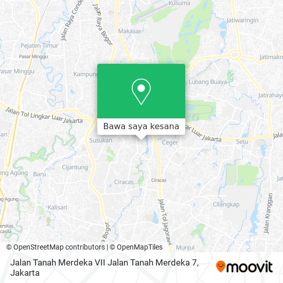 Peta Jalan Tanah Merdeka VII Jalan Tanah Merdeka 7