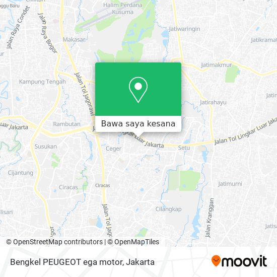 Peta Bengkel PEUGEOT ega motor