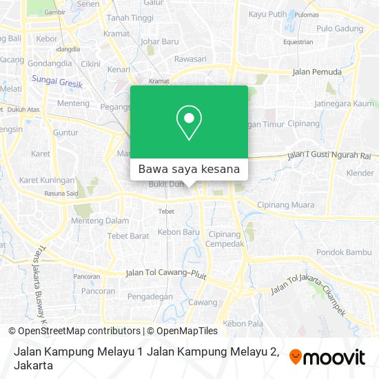 Peta Jalan Kampung Melayu 1 Jalan Kampung Melayu 2
