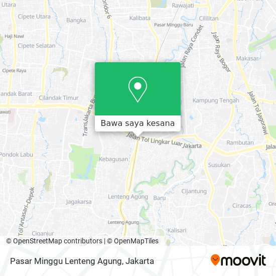 Peta Pasar Minggu Lenteng Agung