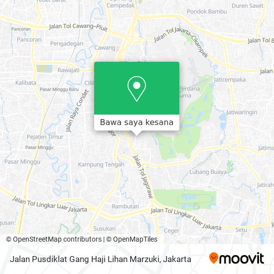 Peta Jalan Pusdiklat Gang Haji Lihan Marzuki
