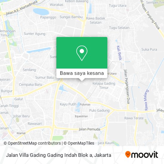 Peta Jalan Villa Gading Gading Indah Blok a